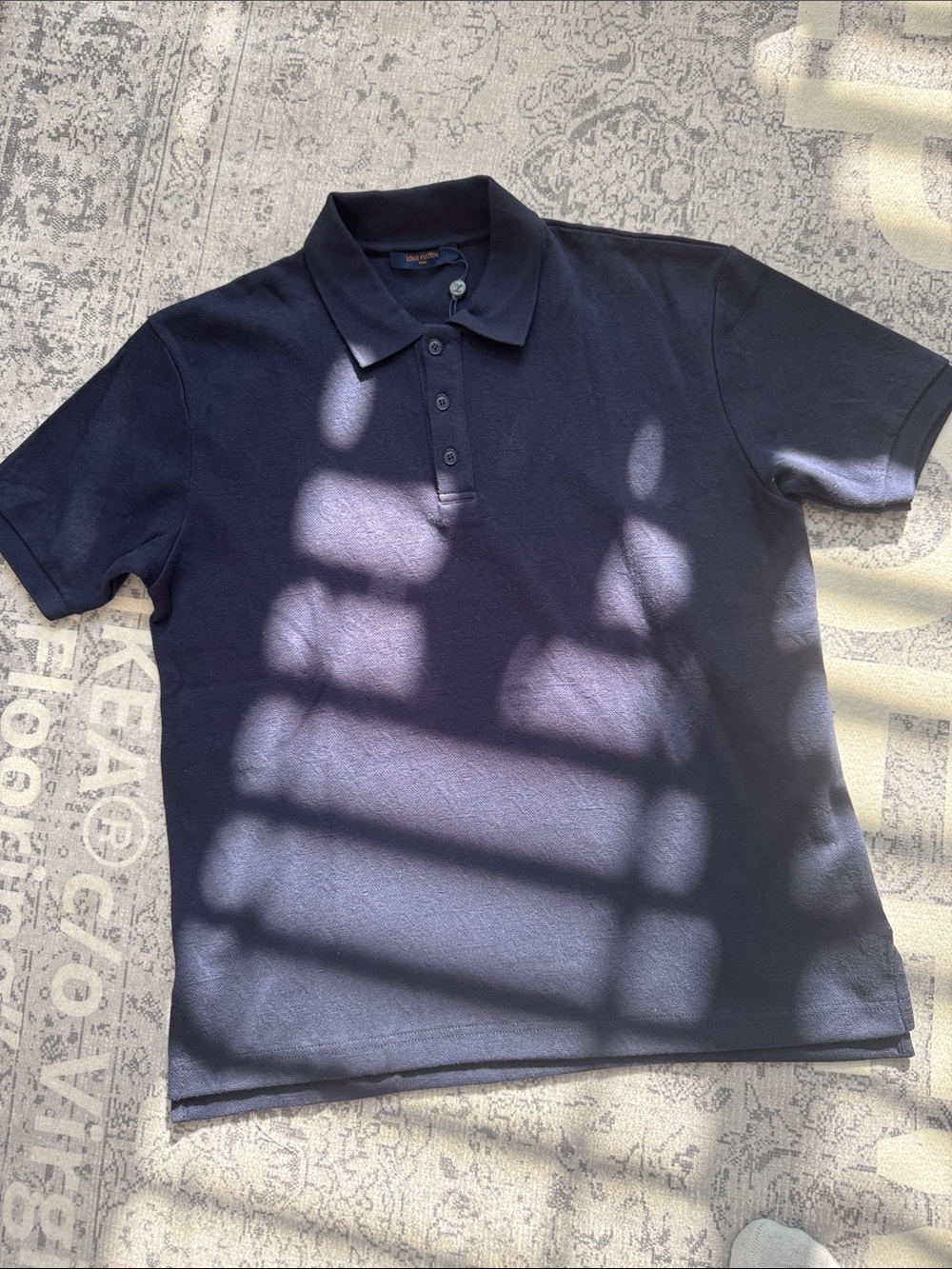 Louis Vuitton Men's Navy Short-Sleeve Polo